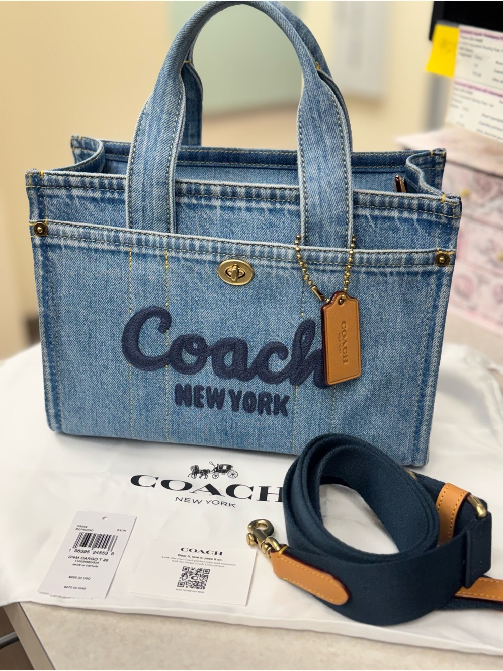 NWT - COACH - Cargo 26 - Denim - Picture 7 of 13